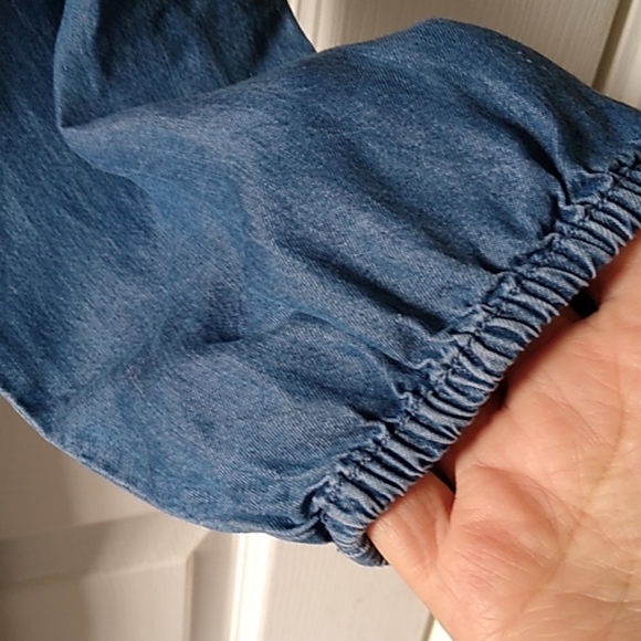 R1893 Denim Drawstring Waist Dress Size Large - Picture 3 of 5